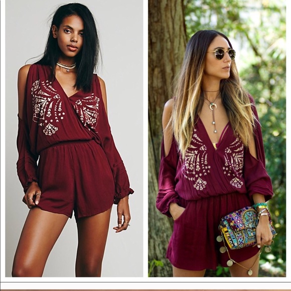 Free People Pants - Free People “ love is all around romper “